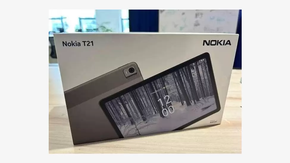 Nokia tablet t21 128gb + 4gb ram, 8200mah battery